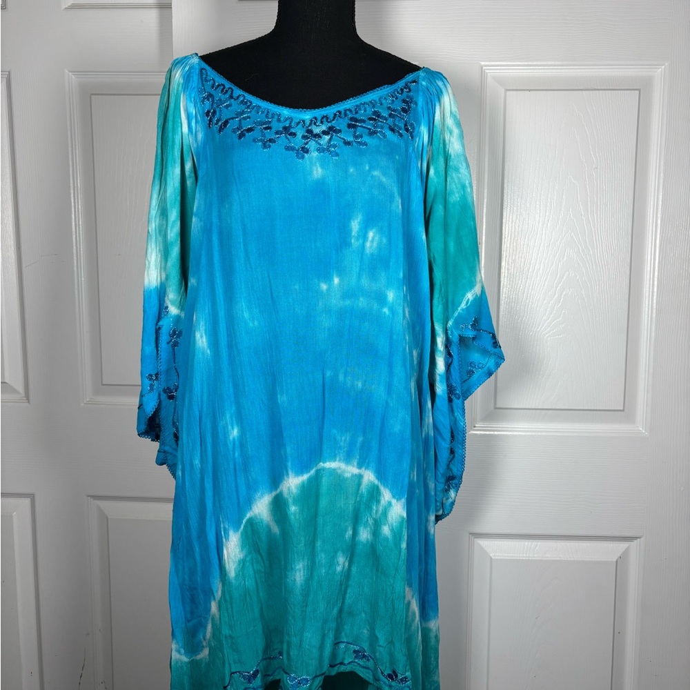 Shoreline Blue and White Swim Coverup